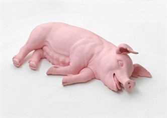 Paul McCarthy, Pig, 2003, Silicone (pink), 88 x 140 x 37, © Paul McCarthy, Courtesy the artist and Hauser & Wirth