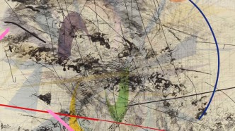 Julie Mehretu, Easy Dark (Detail), 2007, © Julie Mehretu, All rights reserved. DACS / VISDA 2020