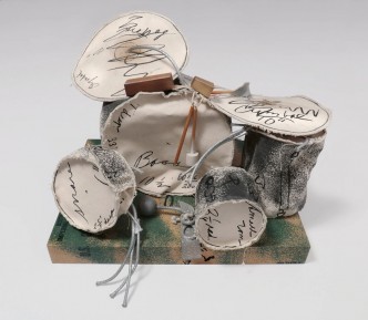 Claes Oldenburg, Miniature Soft Drum Set, 1969, produced in an edition of 200 by Multiples, Inc., Courtesy the artist and Marian Goodman Gallery