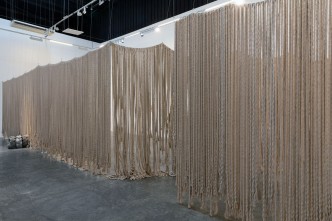 Afra Al Dhaheri, Fil Al Shaar, 2020, Cotton rope, Dimensions variable, © Afra Al Dhaheri, Courtesy the artist and Green Art Gallery