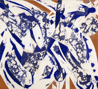 Lee Krasner, To the North, 1980, oil and paper collage on canvas, 58 1/2 x 64 inches, 148.6 x 162.6 cm, © Pollock-Krasner Foundation, Courtesy Kasmin Gallery