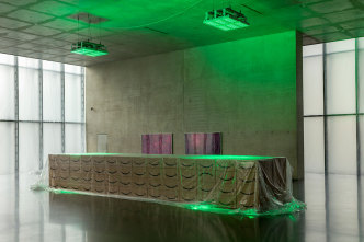 Pamela Rosenkranz, House of Meme, Installation view ground floor, Kunsthaus Bregenz, 202, Photo: Markus Tretter, Courtesy of the artist, © Pamela Rosenkranz, Kunsthaus Bregenz