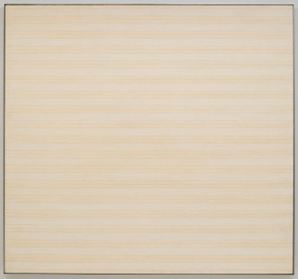 Agnes Martin, Desert Flower (1985), Acrylic and pencil on linen, 183.2 x 183.2 cm, © Estate of Agnes Martin / Artists Rights Society (ARS)-New York, Courtesy Pace Gallery