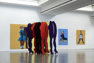 Installation view Tschabalala Self Kunsthalle Düsseldorf, Journey Through A Body, 2021, Photo: Katja Illner