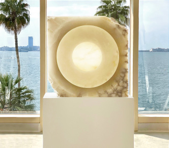 Anish Kapoor, Disc, 2010, alabaster, 103 x 104 x 46 cm / 40.55 x 40.94 x 18.11 in, unique work, © Anish Kapoor, Courtesy the artist and Galleria Continua