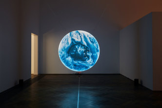 Installation view, Picture a Vacuum!, Kunstkredit Basel-Stadt, Kunsthalle Basel, 2021, view on Franziska Baumgartner, Tidal, 2021. Photo: Moritz Schermbach