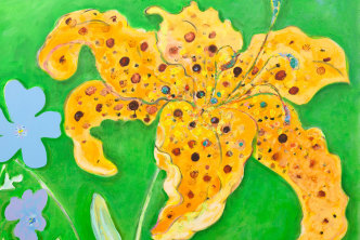 Antone Könst, Tiger Lilies (detail), 2021, oil on canvas, 78 x 60 inches, 198.1 x 152.4 cm, © Antone Könst, Courtesy the artist and Marianne Boesky Gallery