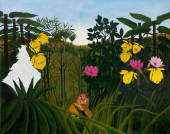 Leidy Churchman, Rousseau, 2015, Oil on linen, 66 × 84 inches; 168 × 213 cm, © Leidy Churchman, courtesy the artist and Matthew Marks Gallery