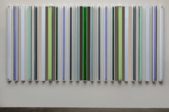 Robert Irwin, Greek Speak, 2021, Shadow + Reflection + Color, 6' × 12' 5-1/4" × 4-1/4" (182.9 cm × 379.1 cm × 10.8 cm), © Robert Irwin, Courtesy the artist and Pace Gallery