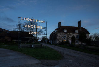 Nathan Coley, from the exhibition “Tentative Words Change Everything” Photo: Keith Hunter