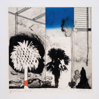 Kate Coolahan, Victoria in the Pacific, 1976, photograph and auto-etching on paper, Collection of the Govett-Brewster Art Gallery, Ngāmotu New Plymouth