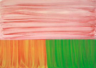 Katharina Grosse, Untitled, 2004. Oil on canvas. 70 7/8 x 98 5/8 in. (180 x 250.5 cm). © Katharina Grosse/Artists Rights Society (ARS), New York/VG Bild-Kunst, Bonn. (Photo: Olaf Bergmann)