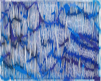 Georgia Russell, Untitled, 2022, Acrylic and gouache on canvas 116 x 148 x 9 cm, Photo: Gilles Mazzuferri, © Georgia Russell, Courtesy Galerie Karsten Greve Köln, Paris, St. Moritz