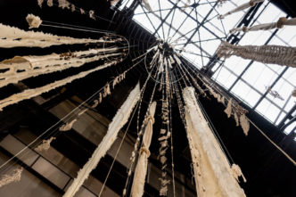 Hyundai Commission: Cecilia Vicuña: Brain Forest Quipu Installation View at Tate Modern 2022. Photo © Tate Photography, Sonal Bakrania