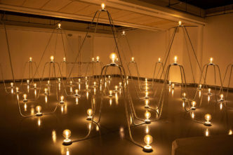 Nancy Holt, Electrical System 1982, System Sculpture: electricity, light bulbs, conduit, sockets, Dimensions variable; site responsive, © Holt/Smithson Foundation, licensed by Artists Rights Society (ARS), New York, Courtesy , © Holt/Smithson Foundation, licensed by Artists Rights Society (ARS), New York and Sprüth Magers Gallery