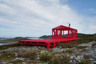 Liam Gillick, A Variability Quantifier (The Fogo Island Red Weather Station), 2022. Courtesy of National Gallery of Canada, Fogo Islands Arts and the artist