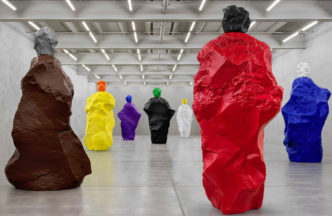 Installation view: Ugo Rondinone, nuns + monks at the sea, Gladstone Gallery-Brussels, 2023, Courtesy the artist and Gladstone Gallery