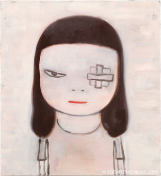 Yoshitomo Nara, Girl with eyepatch, 2018, acrylic on canvas, The Labora / Hartland & Mackie Family Collection, © Yoshitomo Nara, Courtesy Pace Gallery