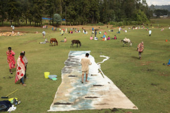 Robel Temesgen, performance at Gish Abay, 2023. From the series “Practising Water”