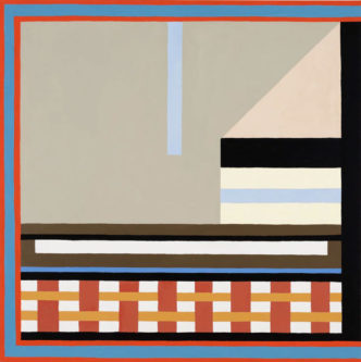 Nathalie Du Pasquier, Untitled, 2022, Oil on canvas, 100 cm × 100 cm (39-3/8" × 39-3/8"), © Nathalie Du Pasquier, Courtesy the artist and Pace Gallery