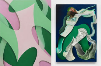 Photo left: Lesley Vance, Untitled, 2019, Oil on linen. Photography: Fredrik Nilsen Studio, © Lesley Vance. Courtesy of the artist and David Kordansky Gallery. Right: Lesley Vance, Untitled, 2013, oil on linen, Photography: Fredrik Nilsen Studio, © Lesley Vance. Courtesy of the artist and David Kordansky Gallery