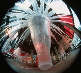 Otto Piene, Anemones: An Air Aquarium, New production, 2023, Plastic (TPU film), fan and control box, various sizes, © Otto Piene estate/VG Bild-Kunst, Bonn 2023, © Photo: Peter Moore