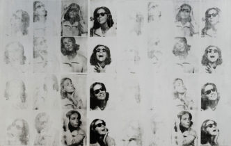 Andy Warhol, Ethel Scull, 1963 Silkscreen ink and spray paint on linen, 83 ¼ × 134 ½ inches (211.5 × 341.6 cm), © 2023 The Andy Warhol Foundation for the Visual Arts, Inc./Artists Rights Society (ARS), New York. Photo: Rob McKeever