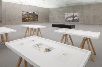 Michael Armitage, Installation view first floor Kunsthaus Bregenz, 2023, Photo: Markus Tretter, Courtesy of the artist, Pinault Collection and White Cube, © Michael Armitage, Kunsthaus Bregenz