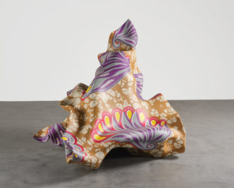 Yinka Shonibare CBE, Windy Chair, 2014, Hand Painted Aluminium, Stainless Steel, Resin, Available with different pattern, Dimensions 167.4 x 177.3 x 189.4 cm / 65.88 x 69.75 x 74.63 in, Weight: 260-300 kg / 572-660 lbs, © Yinka Shonibare CBE, Courtesy the artist and Carpenters Workshop Gallery