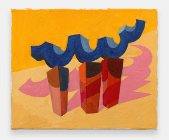 Phyllida Barlow, untitled: smallpainting; 15, 2022 – 2023, Acrylic on paper, 25.5 x 30.7 x 2 cm / 10 x 12 1/8 x 3/4 in, © Phyllida Barlow Estate, Photo: Eva Herzog, Courtesy the artist and Hauser & Wirth Gallery