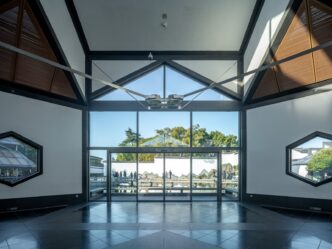 Tian Fangfang, The Central Hall’s framed views of the garden’s key features including the stone landscape, Suzhou Museum (2000–2006), Suzhou, 2021, Commissioned by M+, 2021, © Tian Fangfang