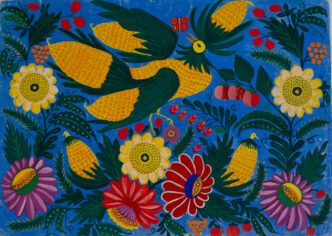 Maria Prymachenko, Corn firebird in flowers, 1962 ©Maria Prymachenko Family Foundation Courtesy The National Museum of Decorative Art of Ukraine