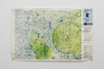 Oscar Tuazon, Water Map (Lake Itasca), 2023. Bergen Kunsthall. Courtesy Galerie Eva Presenhuber, Photo: Thor Brødreskift