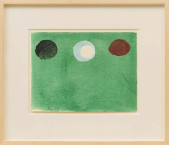 Gottlieb, Untitled, 1973, acrylic on paper, 12" × 9" (30.5 cm × 22.9 cm), © 2024 The Adolph & Esther Gottlieb Foundation / Artists Rights Society (ARS), New York, Courtesy The Adolph & Esther Gottlieb Foundation and Pace Gallery