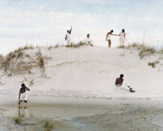 Tyler Mitchell, Cumberland Island Tableau, 2024, Archival pigment print, 63 x 78 inches (160 x 198.3 cm), Edition of 3 + 2 AP, © Tyler Mitchell, Courtesy the artist and Gagosian